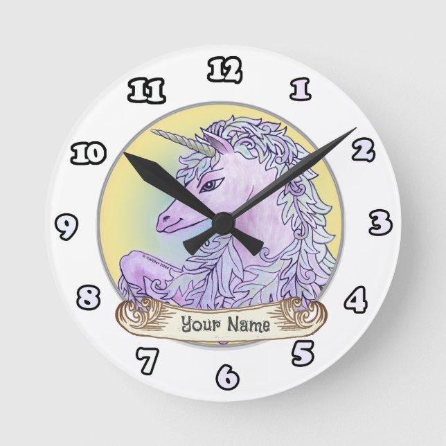 Violet Unicorn  clock (Front)