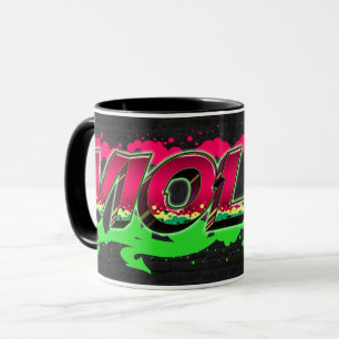 Violet Vorname Name Graffiti red green Tasse Mug