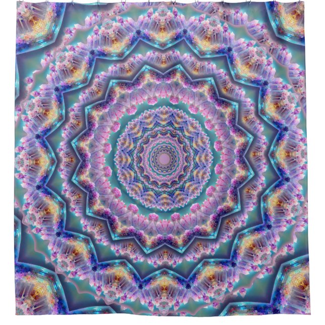 Violet Vortex Shower Curtain (Front)