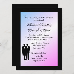 Violet Voyeur Gay Wedding Invitation