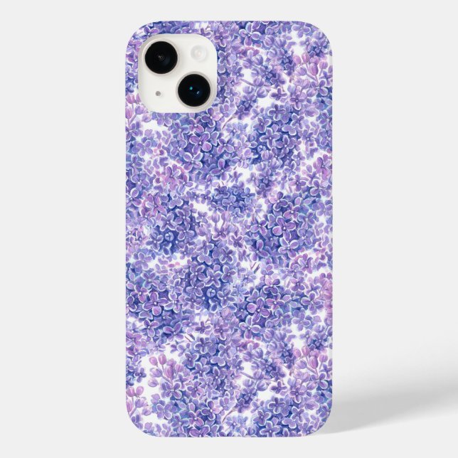 Violet watercolor lilac flowers Case-Mate iPhone case (Back)