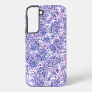 Violet watercolor lilac flowers samsung galaxy case