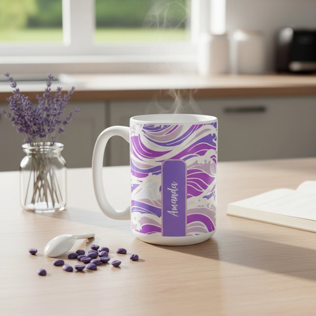 Violet Wave Pattern Coffee Mug (Creator Uploaded)