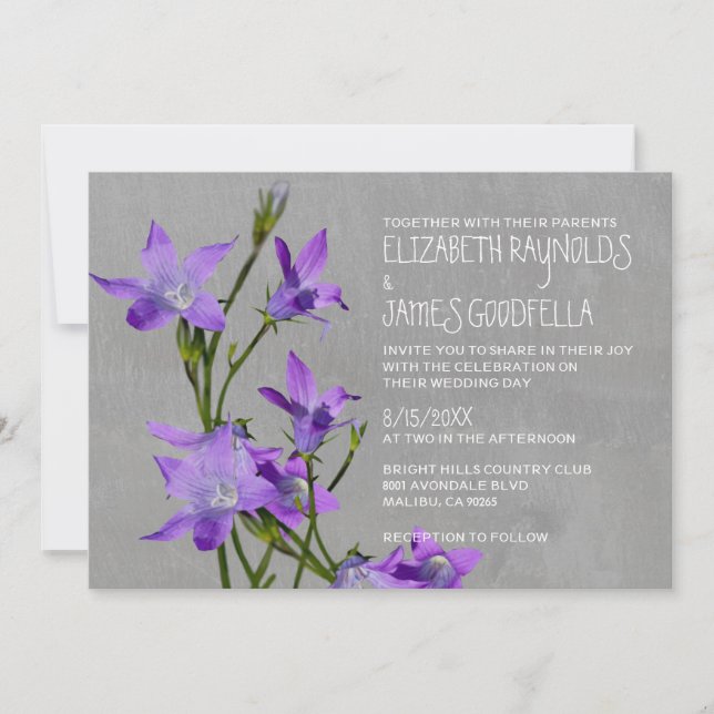 Violet Wedding Invitations (Front)