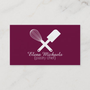 Violet & White Bakery Business Card