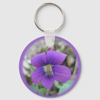 Violet Wildflower Coordinating Items Key Ring