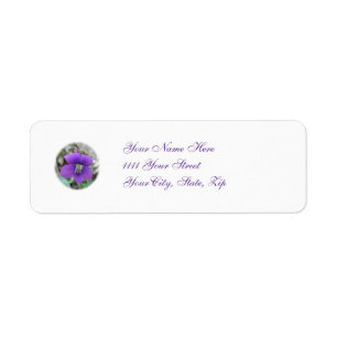 Violet Wildflower Coordinating Items Return Address Label