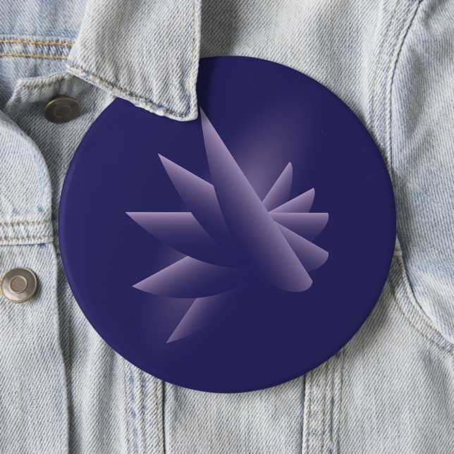 Violet wings 6 cm round badge (In Situ)