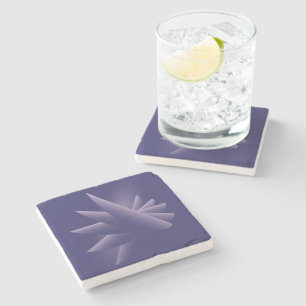Violet wings stone coaster