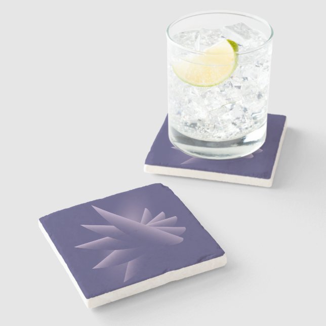 Violet wings stone coaster (Side)