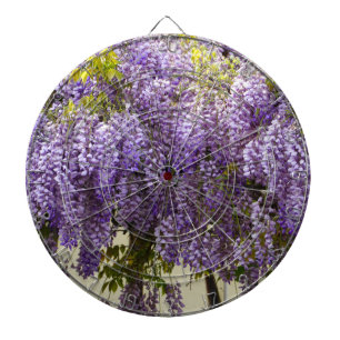 Violet Wisteria Flowers Dartboard