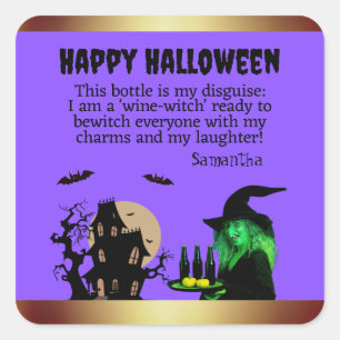VIOLET Witch's Brew: Spooktacular halloween Square Sticker