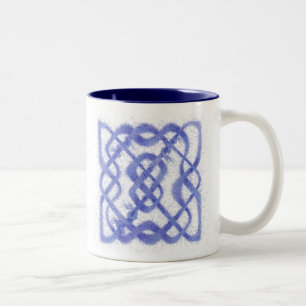 VIOLET YARN CELTIC KNOT Navy Two-Tone Mug