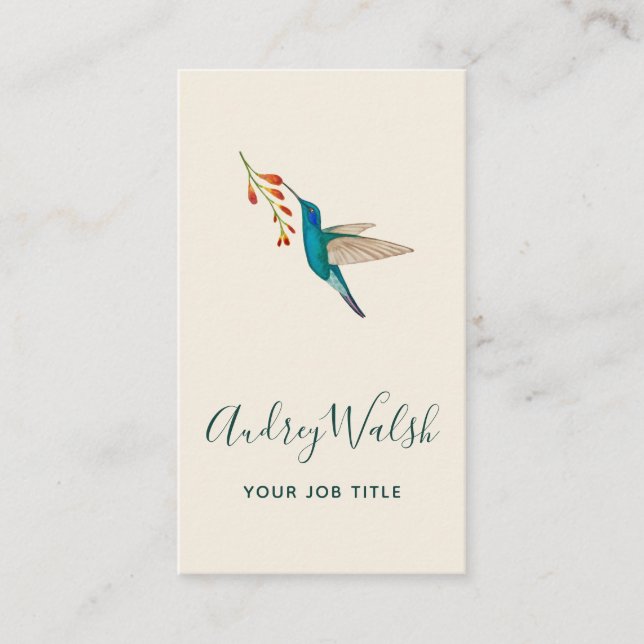 Violetear Hummingbird Business Card (Front)