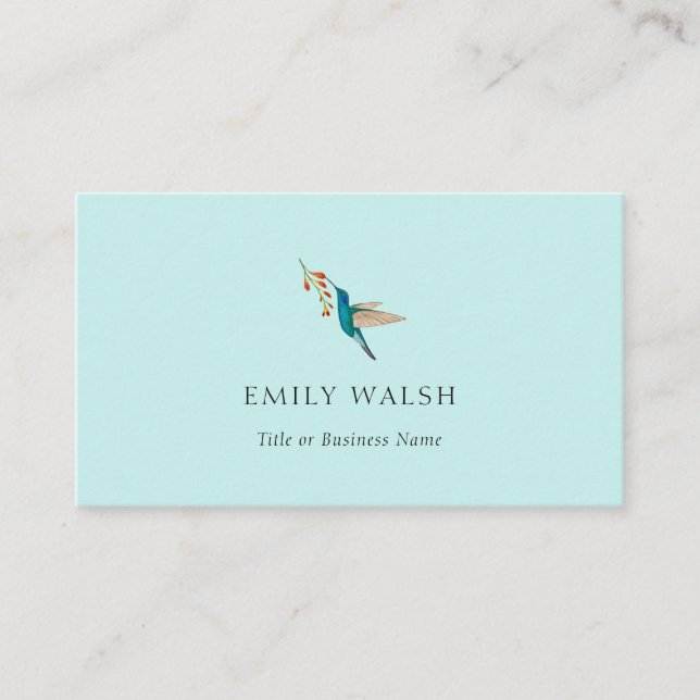 Violetear Hummingbird Business Card (Front)