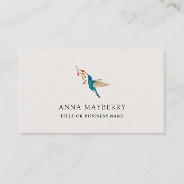 Violetear Hummingbird Business Card (Front)