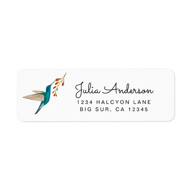 Violetear Hummingbird return address Label (Front)