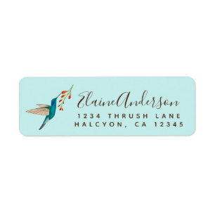Violetear Hummingbird return address Label