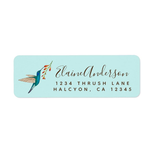 Violetear Hummingbird return address Label (Front)