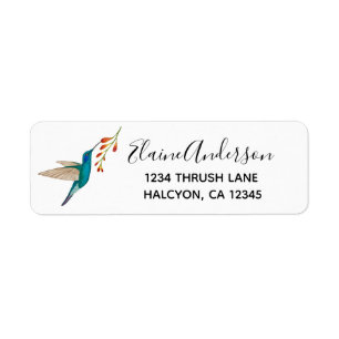 Violetear Hummingbird return address Label