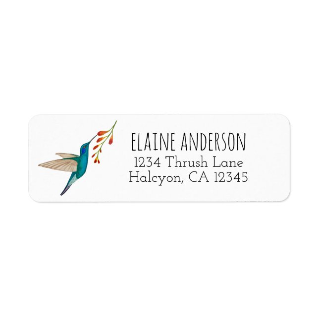 Violetear Hummingbird return address Label (Front)
