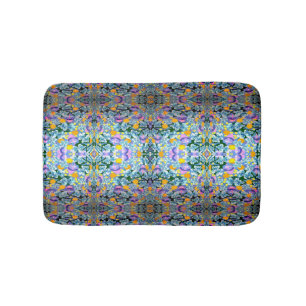 Violets And Lamps Bath Mat