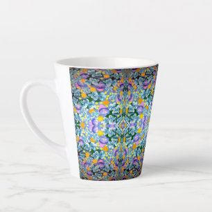 Violets And Lamps Latte Mug