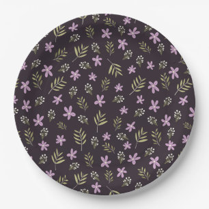 Violets and Wild Flowers Paper Plato Paper Plate