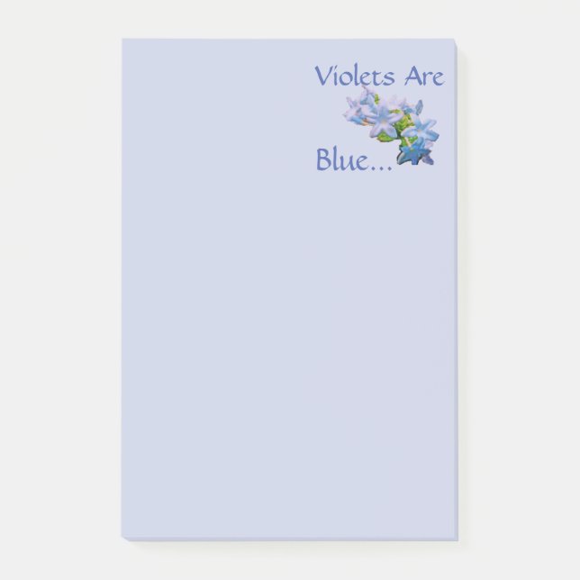 Violets Are Blue... Post-it Notes (Front)