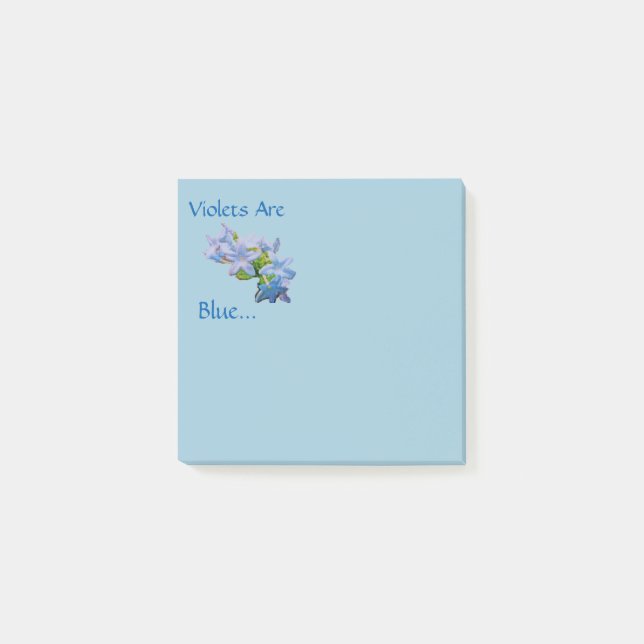 Violets Are Blue... Post-It Notes (Front)