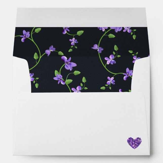 Violets Baby Shower Envelope (Back (Bottom))