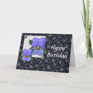 Violets Birthday Card (Large Print)