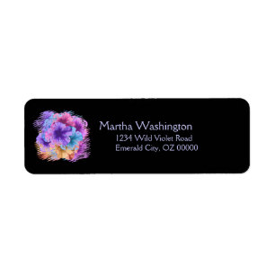 Violets Gone Wild Return Address Label