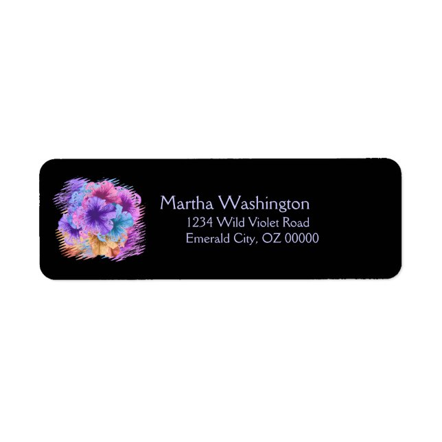 Violets Gone Wild Return Address Label (Front)
