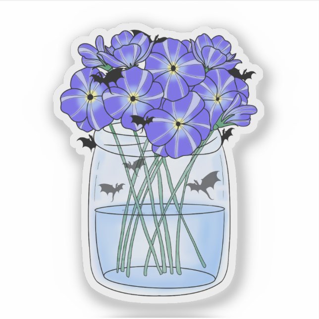 Violets in a jar with little dragons (Front)