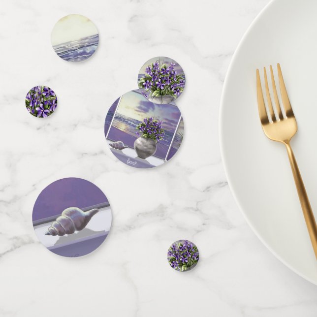 violets in a moon jar confetti (Group)