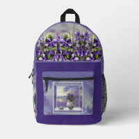 violets in a moon jar