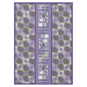 violets in a moon jar tablecloth