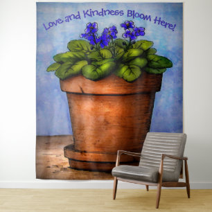 Violets in Bloom Tapestry