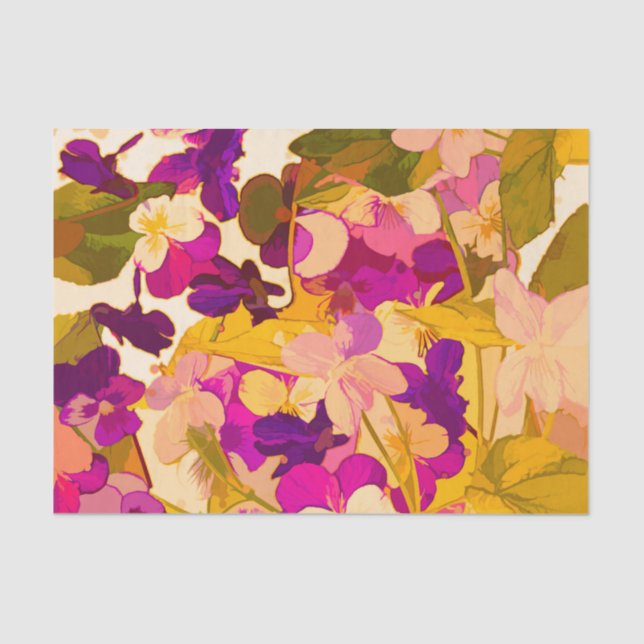 Violets in the sun 10lb Tissue Paper, White Tissue Paper (Front)