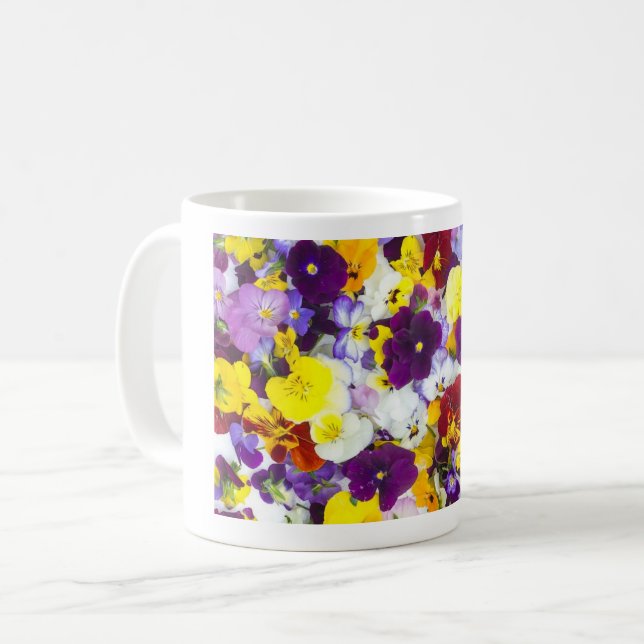 Violets, Lavender, Rose Theme Mug (Front Left)