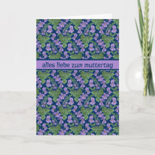 Violets, Mother's Day Card, German Greeting Card