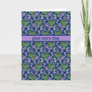 Violets, Mother's Day Card, Swedish Greeting Card