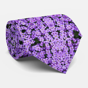 Violets Neck Tie Violet Flowers