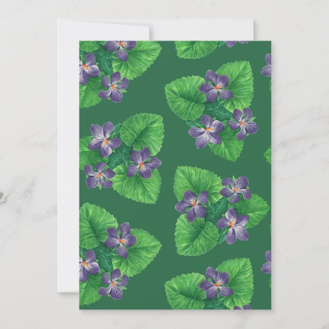 Violets on  emerald green (Front)