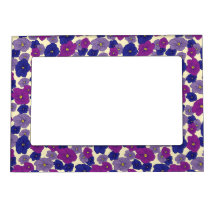 Violets pattern purples and blue on ivory