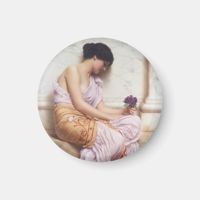 Violets Sweet Violets John William Godward Art Magnet (Front)