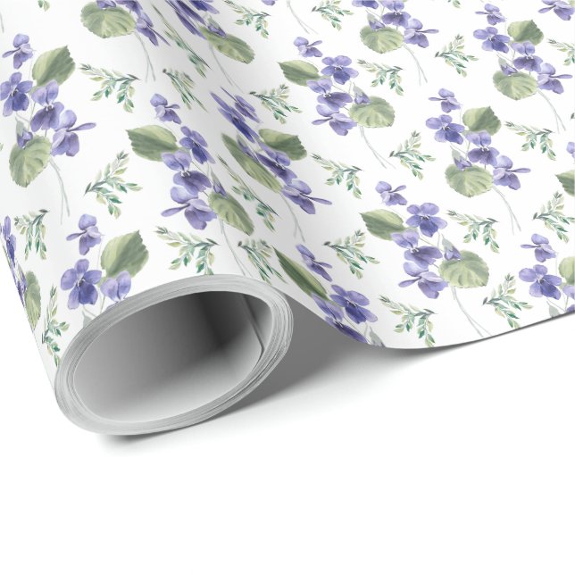 Violets Wrapping Paper (Roll Corner)