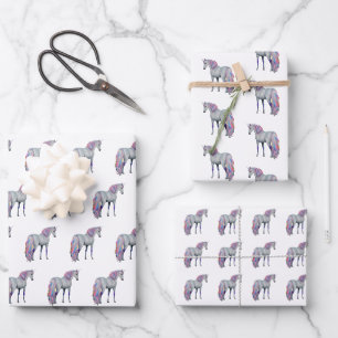 Violetta- Einhorn, stehend - Wrapping Paper Sheet