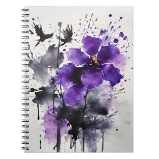 Violetta - Watercolor flowers Notebook